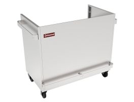 Onderstel R.V.S. op wielen voor vitrine VBE-311/N