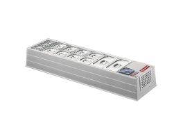 Gekoelde opzetstruktuur gastronorm 7 GN 1/3 h 150 mm