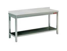 Werktafel met onderblad + achterrand