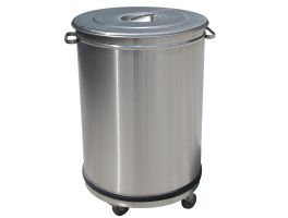 Vuilnisbak met deksel op wielen - 50 liter