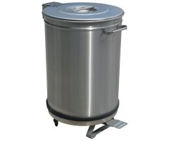 Vuilnisbak, deksel met pedaalbediening - 50 liter