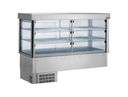 Gekoelde vitrine en gekoelde kuip 4 GN 1/1 - zonder waterdicht eenheid