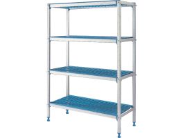 Lineaire rek in geanodiseerd aluminium GN 4 niveau's "Modular Rack"