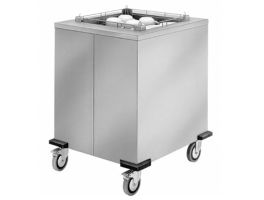 Onverwarmde stapelkar met veren voor manden van 500x500mm