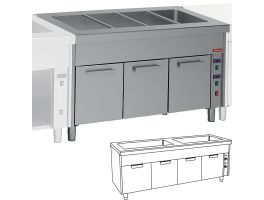 Bain-marie element op warmkast 2x 3 GN 1/1