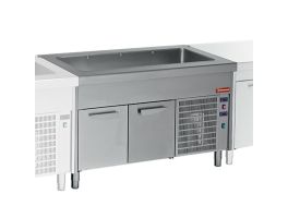 Element met gekoelde kuip op gekoelde kast 4x GN 1/1
