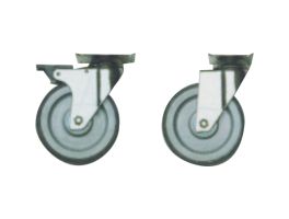 Set van 4 wielen, 2 met rem