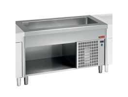 Element met gekoelde kuip op open kast 4x GN 1/1