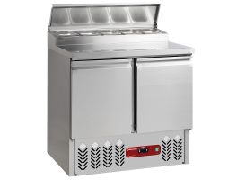 Gekoelde voorbereidingstafel 2 deuren GN 1/1, koelstructuur 5x GN1/6-150 mm