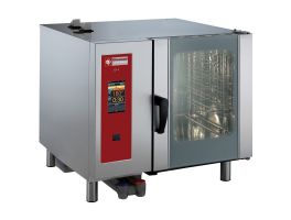 Gasoven, "TOUCH"directe stoom en convectie, 6x GN 1/1+Cleaning
