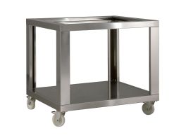 Imitatie RVS steun voor GL4/33, met wielen, 2 met rem