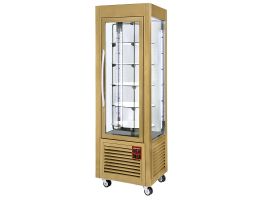 Panoramische vitrine, 5 draaiende plateau's, 360 LT, Gold