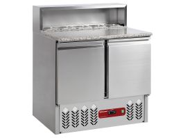 2-deurs gekoelde voorbereidingstafel GN 1/1, 240 Lit, gekoelde structuur 5x GN1/6-150 mm