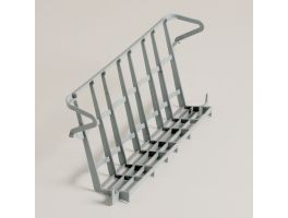Schuine x glazen, mand 500x500 - polypropyleen