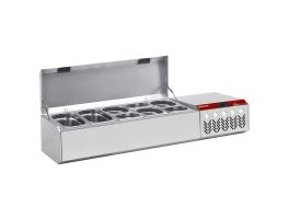 Gekoelde structuur GN 2x 1/4, 3x 1/6, 3x 1/9, met deksel