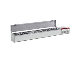 Gekoelde structuur GN 10x1/4, 1x1/9,, met deksel
