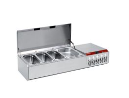 Gekoelde structuur GN 4x1/3, 1x1/9,, met deksel