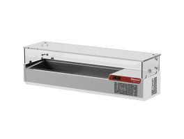 Saladette met glas 1400 mm.