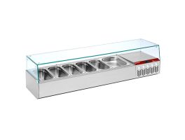 Gekoelde structuur GN 6x1/3, met rechte ruit