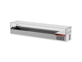 Saladette met glas 2000 mm.