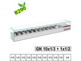 Gekoelde structuur GN 10x 1/3, 1x 1/2, met rechte ruit