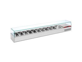 Gekoelde structuur GN 10x 1/3, 1x 1/2, met rechte ruit