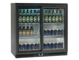 Flessenkoeler geventileerd "Back Bar", 2 schuifdeuren