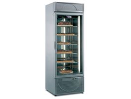 Gekoelde vitrine, 400 liter, R.V.S.