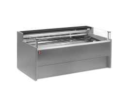 Gekoelde toonbank met glas Self-service, geventileerd, met reserve - GRIJS