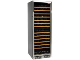 Wijnkast vitrine, geventileerd, 375 Lt., deur in roestvrij staal, 2 T°, BLACK