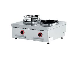 Wok gasvuur tafelmodel, 2 vuren (2x 13 kW)