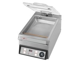 Vacuümmachine, gebogen deksel, roestvrij stalen kuip  - 4 m3/h