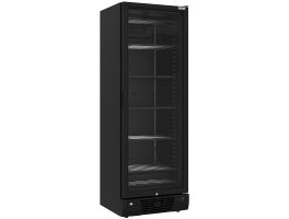 Negatieve geventileerde vitrine 382 liter - 5 vaste niveaus - ZWART