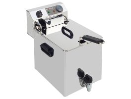 Elektrische friteuse tafelmodel 10 liter + aftapkraan