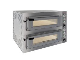 Elektrische oven 2x 4 pizza's diam.350mm, 2 kamers