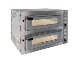 Elektrische oven 2x 4 pizza's diam.350mm, 2 kamers