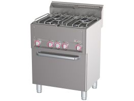 Fornuis 4 branders op conventieoven GN1/1