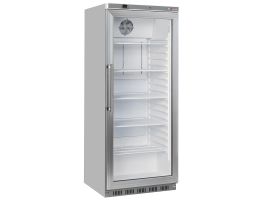 Koelkast GN 2/1, glazen deur, geventileerd, 600 liter. R.V.S.