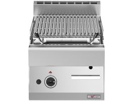 Lavasteengrill - 1/2 module - bakrooster in gietijzer "double face"