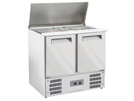 Gekoelde saladette met deksel 2x GN 1/1 + 3x GN 1/6-150 mm + reserve 2 deuren GN 1/1