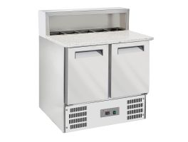 2-deurs gekoelde pizzas tafel GN1/1, gekoelde structuur 5x GN1/6-150 mm