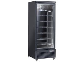 Verticale koelkastvitrine, 1 deur, 615 liter - ZWART