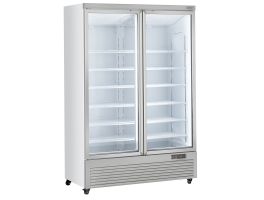 Verticale koelkastvitrine, 2 deuren, 1085 liter - WIT