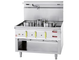 ASIA2-C3R/11 - Wok-fornuis 3 branders met watergordijn DIAMOND
