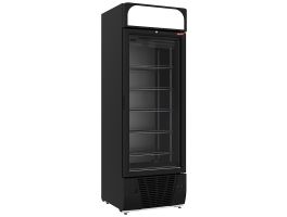 Negatieve gekoelde vitrine 496 liter - 6 vaste niveaus met lichtbak - ZWART