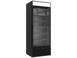 Positieve gekoelde vitrine 715 liter ZWART met lichtbak