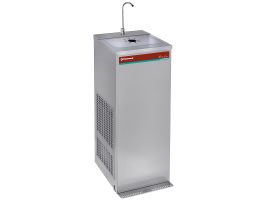 Gekoelde waterfontein met pedaal, roestvrij staal, 35 liter/uur