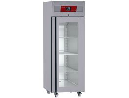 Koelkast geventileerd  700 liter, 1 glazen deur (GN 2/1), op wielen