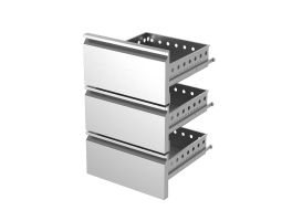 Kit ladeblok (1/3+1/3+1/3) roestvrij staal x KBR…