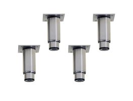 Kit van 4 regelbare poten in RVS 130/200 mm voor kasten